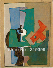 Reprodução da pintura a óleo em tela de linho, pedestal-1920 de pavio picasso, qualidade museam, frete rápido, artesanal 2024 - compre barato
