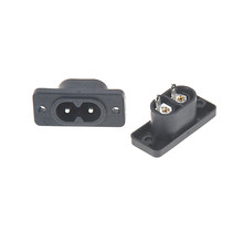 Tomada de entrada terminal iec320 c8 2 tamanhos preto iec320 v 2.5a ac 250v