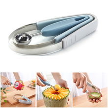 3Pcs/Set Kitchen Stainless Steel Fruit Ball Cutting Tools Kit Kiwifruit Watermelon Fruits Digger Mashed Scraper Ice Cream Spoon 2024 - buy cheap