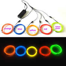 New arrival 3.2mm 1Meter 5pieces multicolor Choice Flexible el wire electroluminescent wire LED Strip glowing light-up 2024 - buy cheap