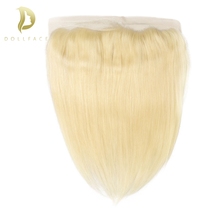 613 Blonde lace frontal short long Brazilian Straight remy hair extensions color pieces vendors Dollface 2024 - buy cheap