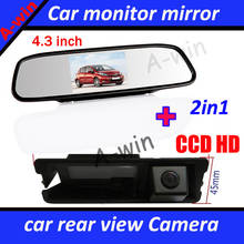 4.3"  Car Mirror Monitor TFT + CCD HD car rearview camera For Nissan March & Renault logan Sandero car parking backup camera 2024 - buy cheap