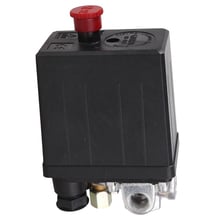 Válvula de controle de pressão de compressor de ar resistente, 90 psi-120 psi, preto