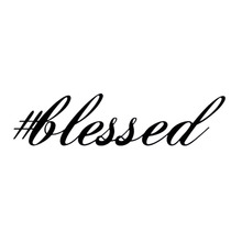 17.8*4.4CM #BLESSED Funny Race Jesus Car Styling Decal Car Body Stickers Vinyl Wordart Car Covers Black/Silver C9-0068 2024 - buy cheap