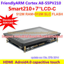 FriendlyELEC макетная плата Smart210 + S702 7 дюймов емкостный сенсорный экран ЖК-дисплей 512 М Оперативная память + 512M Flash Cortex A8 Android Linux 2024 - купить недорого