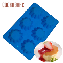 COOKNBAKE Silicone Mold for Soap Cake Baking Flower shape Jelly Pudding Pastry Mould Ice Chocolate Biscuit cake bakeware Form 2024 - buy cheap