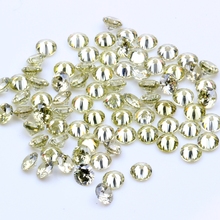 1000pcs AAAAA+ 0.8-4mm CZ Stone Round Cut Beads Light Yellow Color Cubic Zirconia Synthetic Gems For Jewelry 2024 - buy cheap