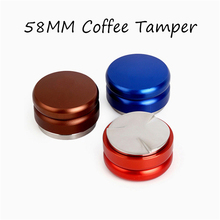 58/58.35mm aço inoxidável macaron café tamper em pó martelo espresso calcadeira três angular encostas distribuidor de café acessórios 2024 - compre barato