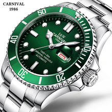 Sports Men's Automatic Luminous Watch Top Luxury Brand Fashion Green Dial Men's Business Mechanical Wrist Watches Montre Homme 2024 - buy cheap