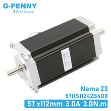 CNC NEMA23 stepper motor 57x112mm 4-lead 3A 3N.m double shaft 112mm 428Oz-in for 3D printer for CNC engraving milling machine 2024 - buy cheap