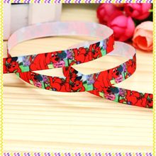 3/8'' Free shipping clifford big red dog printed grosgrain ribbon hair bow headwear party decoration wholesale OEM 9mm H4240 2024 - buy cheap