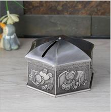 creative hexagonal tent metal piggy bank coin counter money jar for money atm piggy bank for kids money safe PB056 2024 - buy cheap