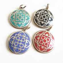 TBP641 Tibetan White Metal Copper Mandala Amulet Pendants Nepal hand jewelry 2024 - buy cheap