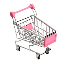 1Pcs Mini Supermarket Shopping Trolley Phone Holder Office Desk Storage Shopping Cart Toy Handcart Eco-Friendly Basket 2024 - buy cheap