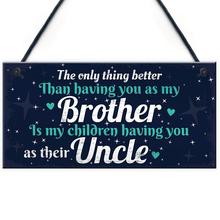 Meijiafei Thank You Novelty Sign For Uncle Hanging Plaque Sign For Brother Birthday Christmas Keepsake 10" X 5" 2024 - buy cheap