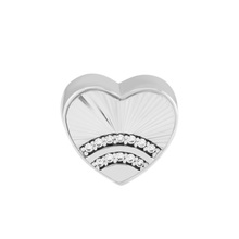 100% 925 Sterling Silver Fan Of Love Charm Beads Fits Pandora Bracelet Fashion Jewelry for Women DIY Making Berloques Kralen 2024 - buy cheap