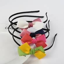 2PCS/lot Solid Colors Cute Bows Baby Girls Hairbands Kids Headbands Children Hair Hoop  Tiara Headwear Hair Accessories 2024 - buy cheap