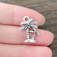 12PCS Bohemian Palm Tree Charm Zinc Alloy palm tree Pendant Charm for Bracelet Necklace Earrings zipper pulls Jewelry Making 2024 - buy cheap