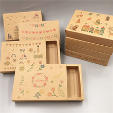 Caja de cajón de papel kraft vintage, diferentes tamaños, diseño de variedad de dulces de boda/Caja de galletas, caja de jabón para bebé, 20 Uds. 2024 - compra barato