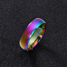 6 мм радужные кольца из нержавеющей стали 316L, кольца из титановой стали для женщин и мужчин 2024 - купить недорого