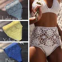 crochet bikini High Waist Bikini Panty Floors Separate Women's Swimwear Shorts 2019 Hooks  Underwear Swimming Trousers 2024 - buy cheap