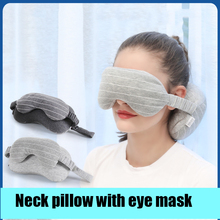 1PC neck pillow with eye mask and Portable travel pillow neck take plane and Car Neck Protection Pillows travel pillow neck 2024 - buy cheap