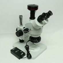 Continuous Zoom Binocular Visual 7X-45X Trinocular Stereo Microscope+5MP USB Digital Video Industry Microscope Camera+LED light 2024 - buy cheap