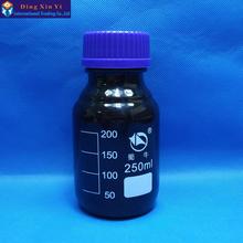250ML amber glass reagent bottle with blue screw cap 250ml laboratory reagent bottle lab glassware 2024 - buy cheap