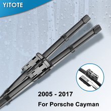 YITOTE-escobillas de limpiaparabrisas para Porsche Cayman, brazos de gancho/brazos de botón a presión, modelo de coche, año 2005 a 2017 2024 - compra barato