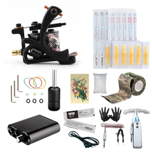 Starter Tattoo Kit 8 Wrap Coils Tattoo Gun Machines Grips Needles Tips Power Supply Beginner Tatu Tattoo Supplies 2024 - buy cheap