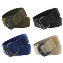 Double Rings Buckle Elastic Nylon Tactical Adjustable Belt Outdoor Hiking Climbing Hunting Waistband Waist Support Belt 2024 - buy cheap