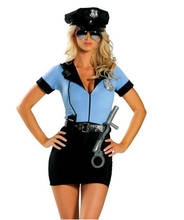 New Police Fancy Halloween Costume Sexy Cop Outfit Woman Cosplay Sexy Erotic Lingerie Police Costumes for Women Dress+Hat+Belt 2024 - buy cheap