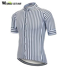 Weimostar Stripe Cycling Jersey Men Summer Pro Team Cycling Clothing Ropa Ciclismo Quick Dry MTB Bike Jersey Maillot Ciclismo 2024 - buy cheap