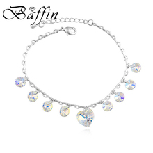 Baffin Bohemian Genuine Crystals from Swarovski Heart Charm Bracelets Silver Color Pulseras Women Jewelry for Mother Gifts 2024 - buy cheap