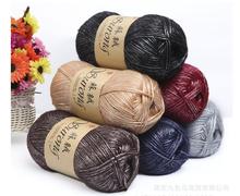Tpryn 5 pçs = 500g fio de tricô de algodão de seda crochê bordado fio de linha de lã grossa para a mão tricô cachecol suéter 2024 - compre barato