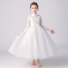 Moda Lace Flower Girl Dresses 2019 Tulle Macio O-pescoço Crianças Vestidos de Noite vestido de Baile Vestidos de Baile Menina Vestidos Pageant 2024 - compre barato