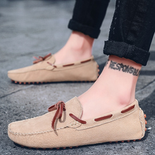 Moccasins Men Shoes Male Loafers Flats Genuine Leather Winter With Fur Casual Boat Walking Footwear Gommino Driving Shoes 38-49# 2024 - buy cheap