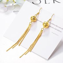 MxGxFam Long Tassel Drop Earrings For Women Fashion Jewelry  24 k Pure Gold color Lead and Nickel 2024 - buy cheap