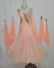 Vestidos de baile de salón para mujer, traje de LICRA de alta calidad, Flamenco rosa, vals y baile, estándar 2024 - compra barato