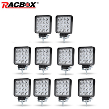 10pcs 4 inch 48 42W Offroad LED Work Light Spotlight Flood Spot Beam Drive Lamp for JEEP UAZ 4x4 Car 4WD Boat SUV ATV Motorcycle 2024 - buy cheap