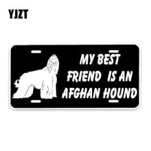 YJZT 15*7.3 CM O Meu melhor amigo é um Afghan Hound Dog PVC Decoração Do Carro Etiqueta Do Carro Decalques C1-4645 2024 - compre barato