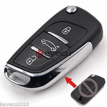 Модифицированный откидной дистанционный ключ-брелок KEYECU с 3 кнопками 433 МГц ID46 для моделей Peugeot Citroen 0523 2024 - купить недорого