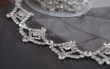 1 yarda/lote 4,5 cm de ancho Bling de lujo exquisito Diamante de imitación de cristal adorno de cadena DIY artesanía Venta caliente 2024 - compra barato