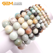 GEM-inside 4mm-20mm Mixed Color Amazonite Stone Beads Bracelet Natural Stone Beads Bracelet DIY Jewelry For Women Men Gift 2024 - buy cheap