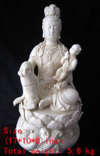 Estátua de guanyin para crianças 43.2 cm * elaborada porcelana branca de dehua chinesa enviada infantil 2024 - compre barato