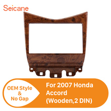 Seicane 2 Din Car Radio Fascia for 2007 Honda Accord DVD Panel Dash Kit Trim Bezel Radio Installation Wooden Color 173*98mm 2024 - buy cheap