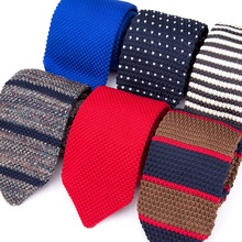 Mens Tie Knitted Knit Leisure Striped Woven Ties Fashion Ties for Men Classic Designer Cravat Accessories Shirt Skinny Necktie 2024 - buy cheap