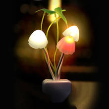 IN STOCK! Mushroom Fungus Night Light EU & US Plug Light Sensor 220V 3 LED Colorful Mushroom Lamp Led Night Lights 2024 - buy cheap