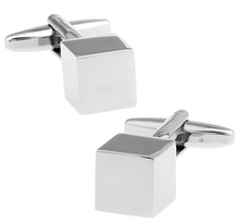 New Arrival High Quality Men Designer Cuff links Copper Material Concise Smooth Cube Design Enamel CuffLinks Free Shipping 2024 - buy cheap