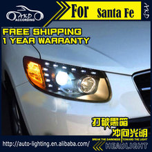 AKD-faro delantero para Hyundai Santa Fe, lámpara LED DRL, señal H7 D2H Hid Bi Xenon Beam, 2007-2012 2024 - compra barato